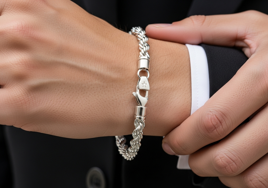 Style This Look — Essential Rope Bracelet 5mm (Silver)
