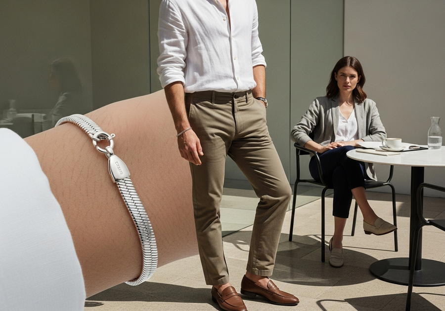 Style This Look — Herringbone Bracelet 4mm (Silver)