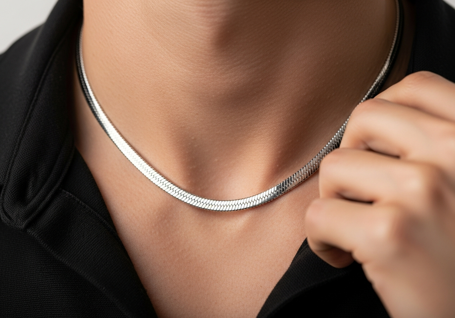 Style This Look — Herringbone Chain 5mm (Silver)
