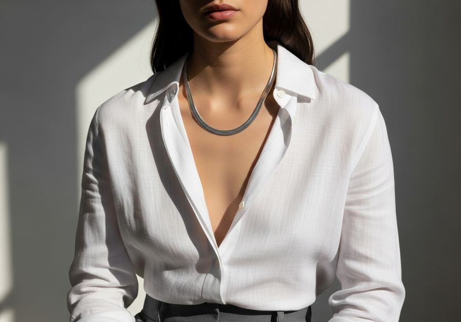 Style This Look — Herringbone Chain 4mm (Silver)