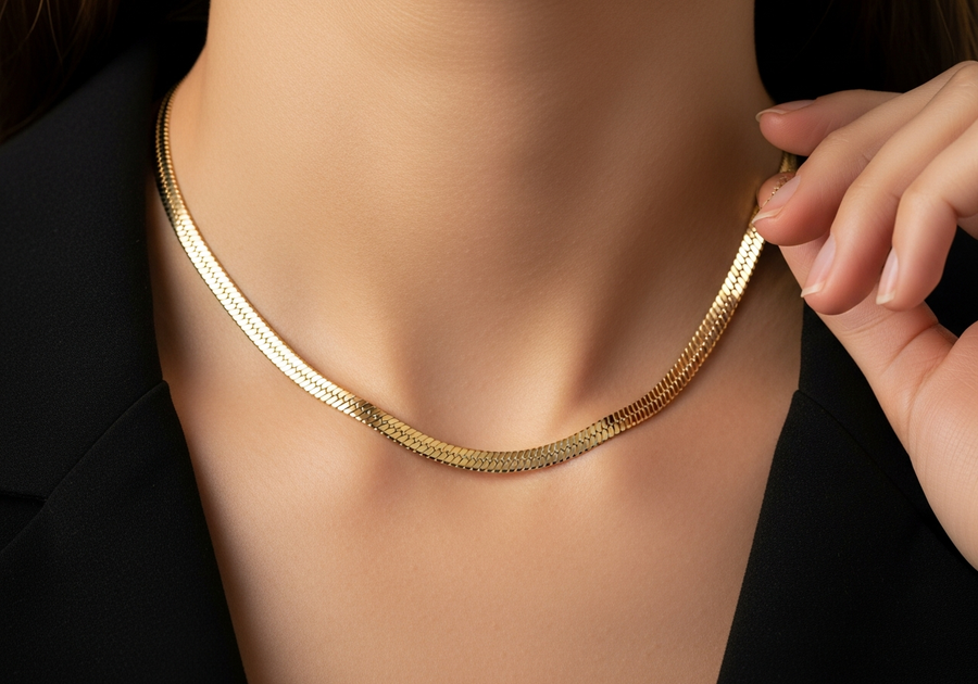 Style This Look — Herringbone Chain 4mm (Gold)