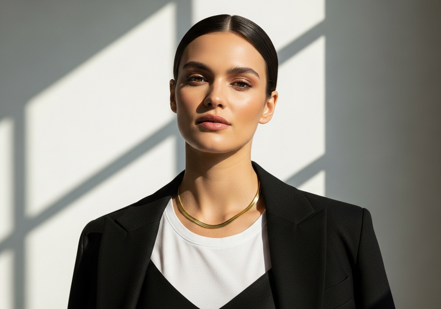 Style This Look — Herringbone Chain 4mm (Gold)