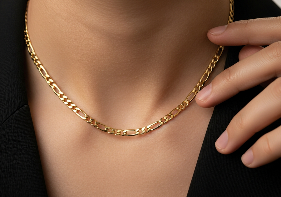 Style This Look — Figaro Chain 3mm (Gold)