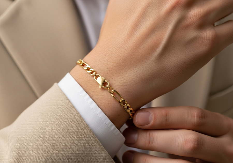 Style This Look — Figaro Bracelet 5mm (Gold)