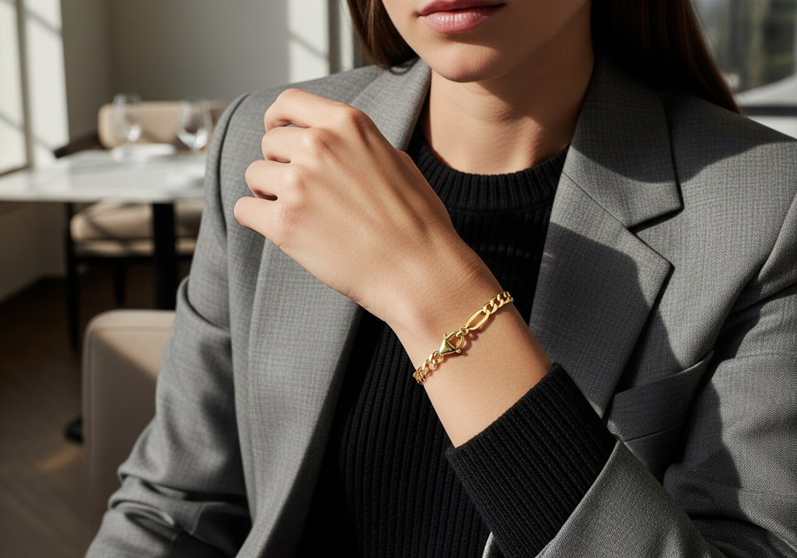 Style This Look — Figaro Bracelet 5mm (Gold)