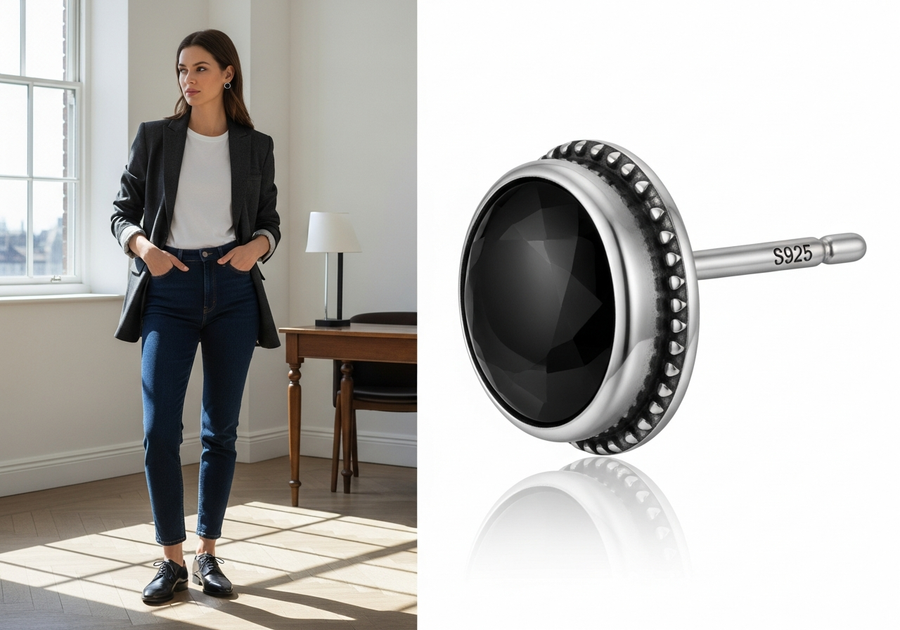 Style This Look — Black Onyx Stud Earrings