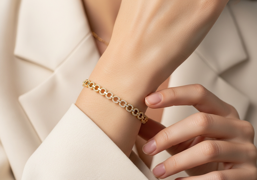 Style This Look — Gold Diamond Bangle
