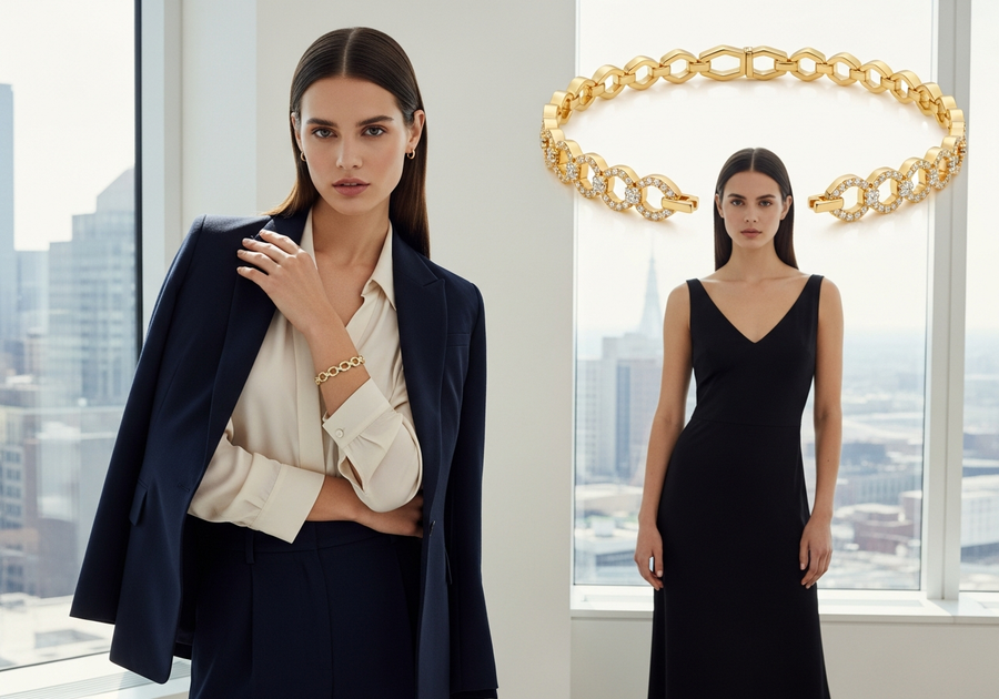 Style This Look — Gold Diamond Bangle